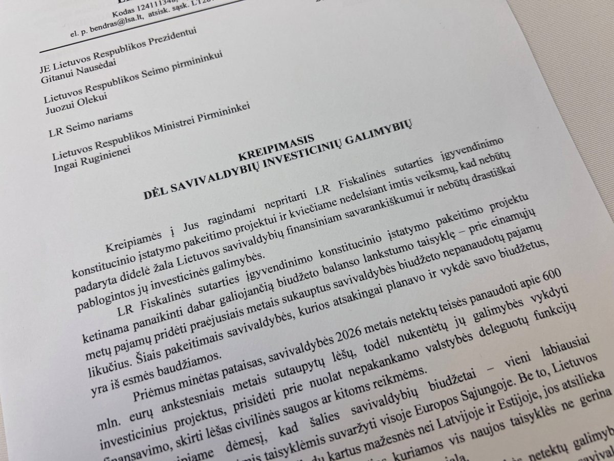 Merai kreipiasi į šalies vadovus ragindami negriauti savivaldos galimybių investuoti