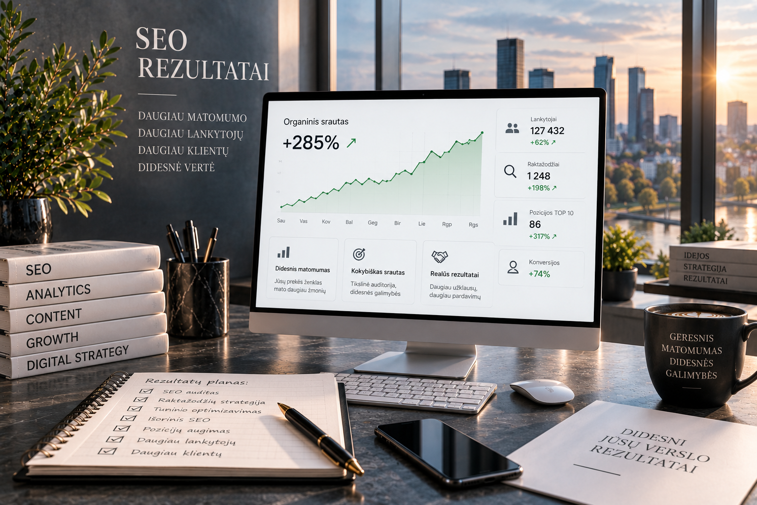 SEO rezultatai ir investicijų atsiperkamumas